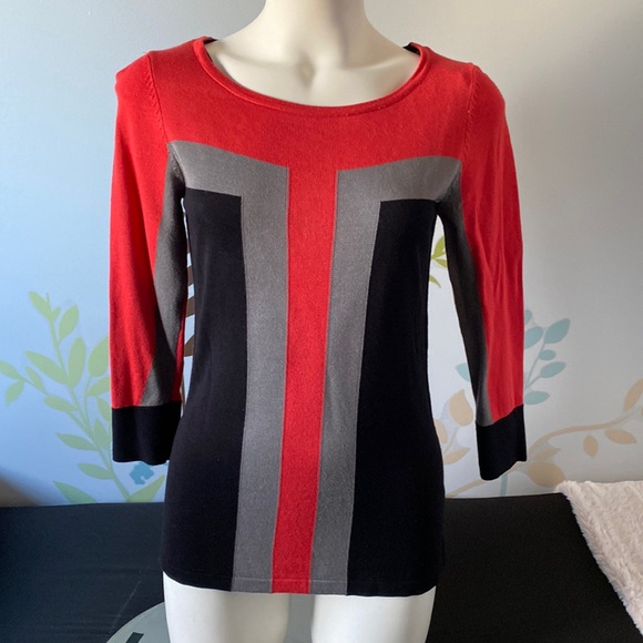 4/$20 Suzy shier sweater top. Dress up or dress down! This top is so versatile! - Picture 1 of 5